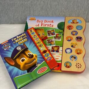 Daniel Tiger Big Book of Firsts & PAW Patrol Chase Sound Book Set of 2